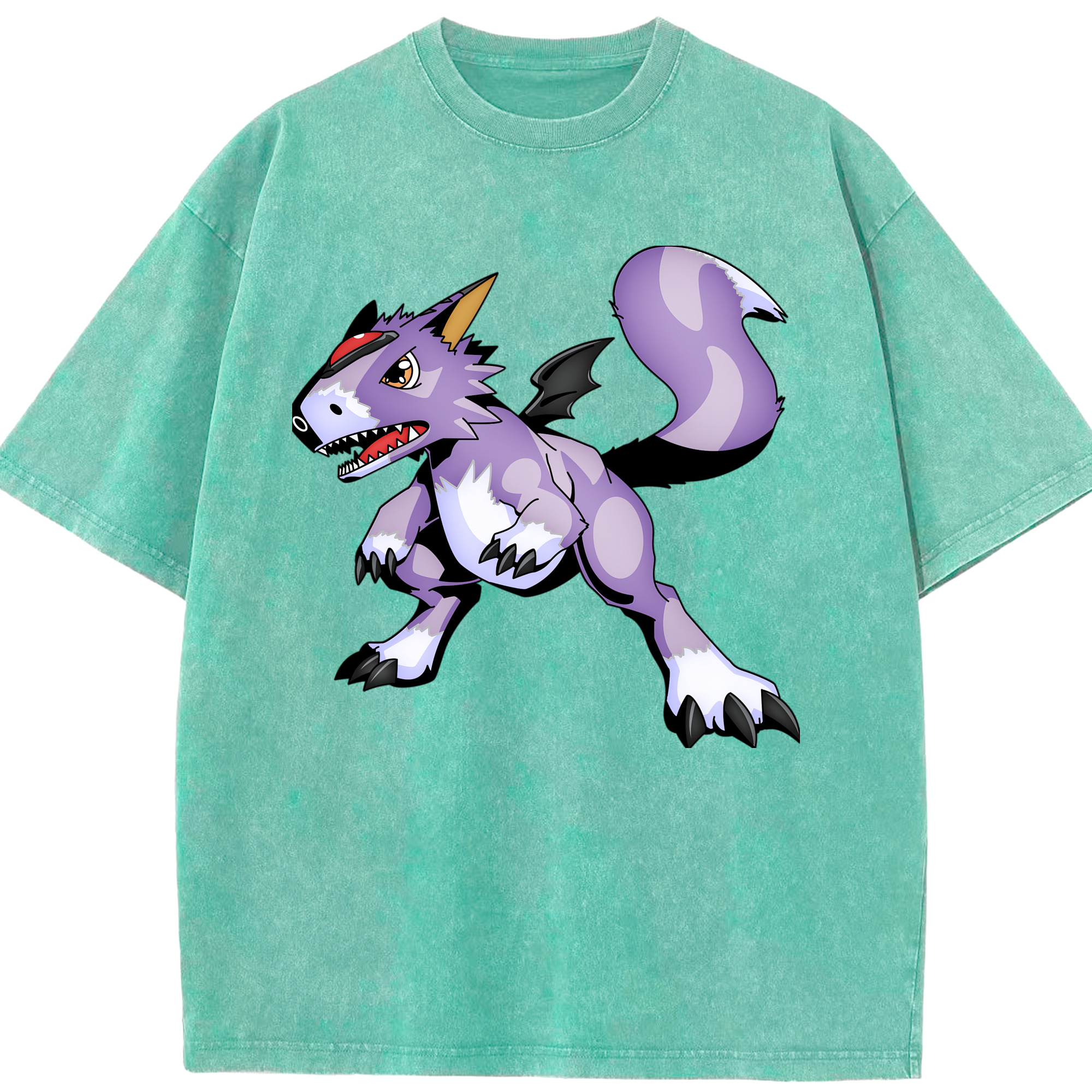 （画像用） Digimon デジタルモンスター/デジモン 綿100% ヴィンテージ風 半袖Tシャツ（フロントプリント）